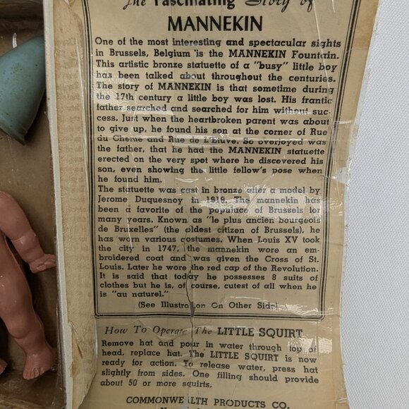 Vintage Commonwealth Little Squirt Figurine Inspired by Mannekin Statue in Box - Picture 9 of 10